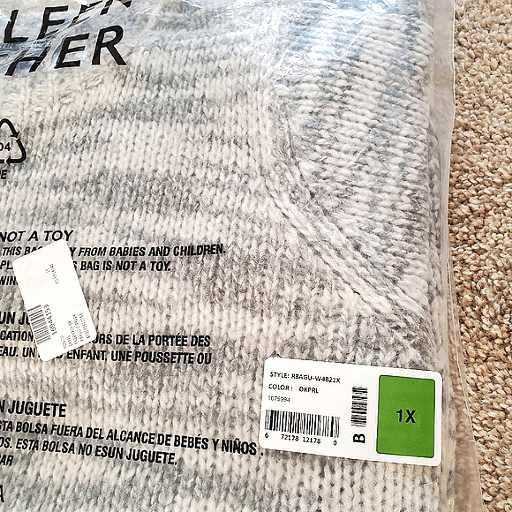 Eileen Fisher Merino Wool Silk Blend Top,Plus Size - Picture 6 of 7